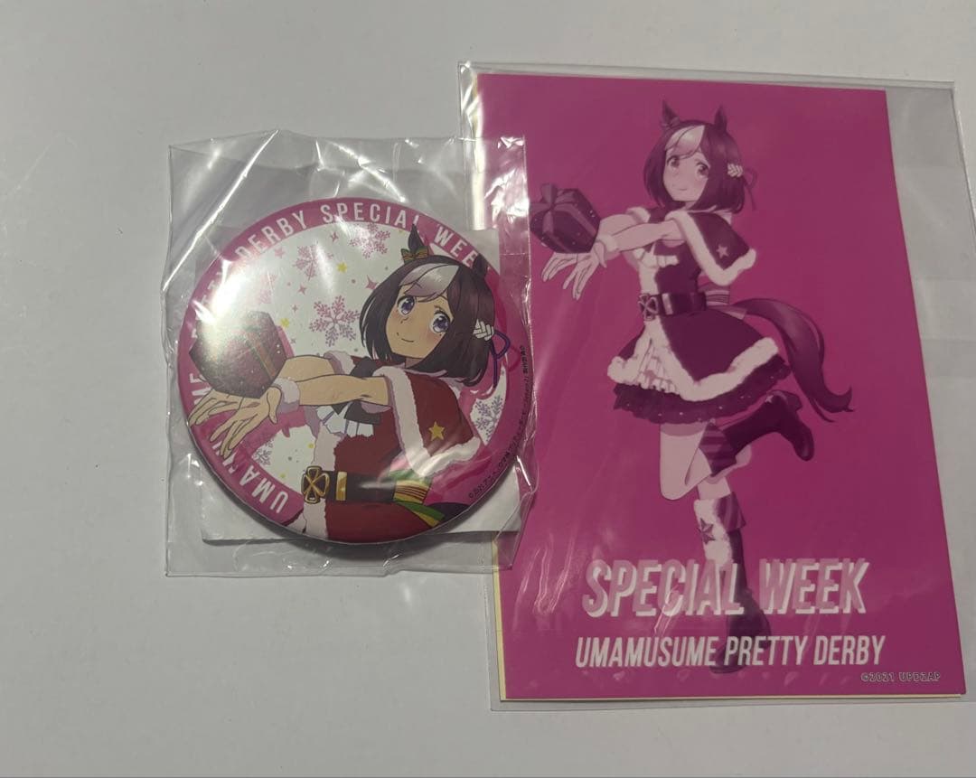 ウマ娘 ハピチャン ハピネスチャンス 缶バッジ ステッカー スペシャルウィーク