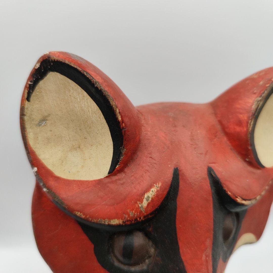 木製 NITTSJO キツネ 置物 ヴィンテージ 高さ約30.5cm