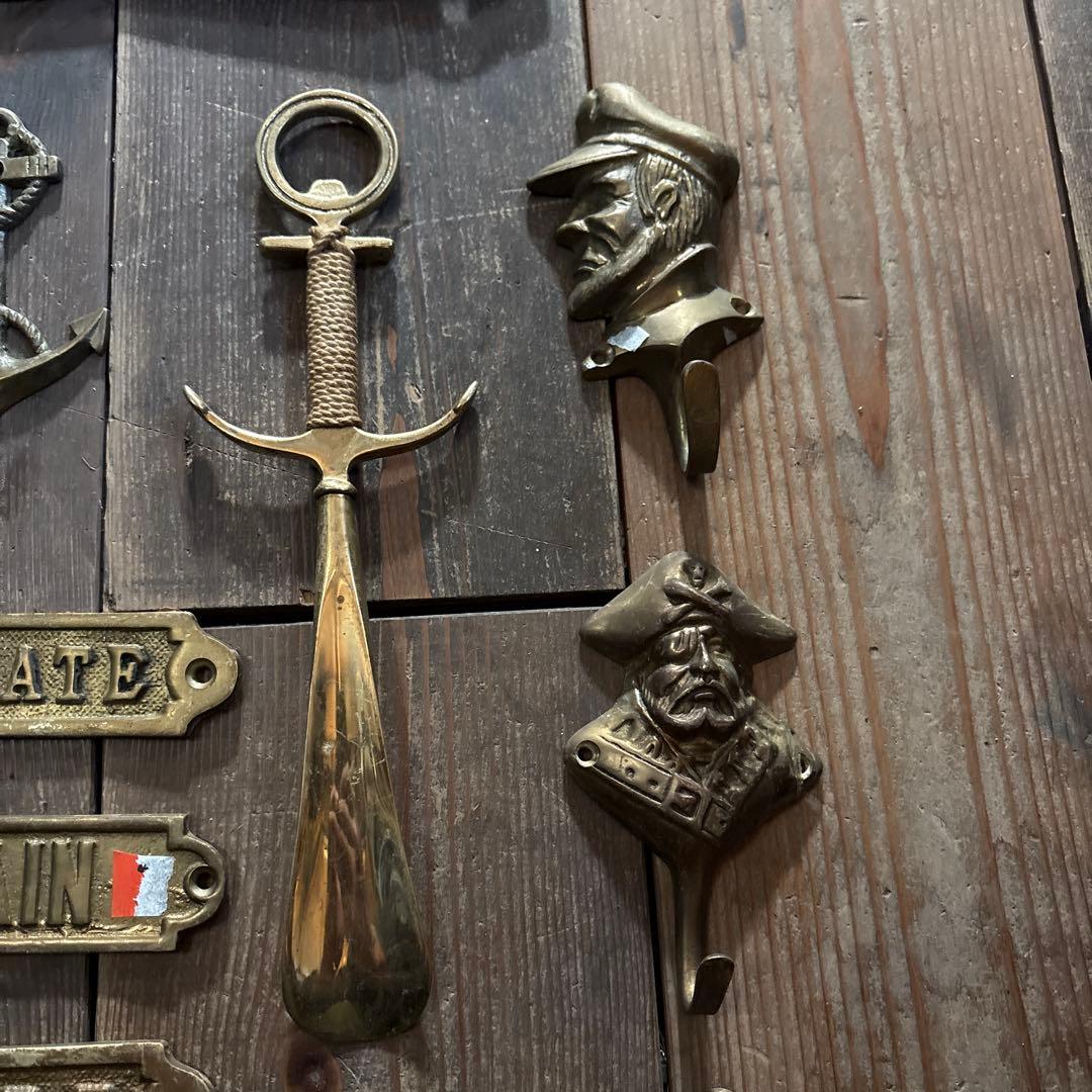 ビンテージ　マリン系　ブラス　雑貨