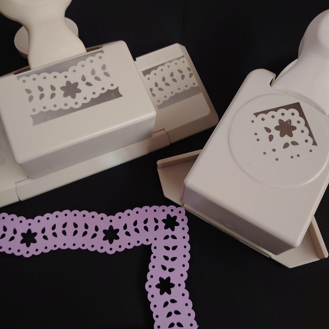 マーサスチュワート　ビッグパンチセット　レース　ボーダー　フレーム　ガーデン