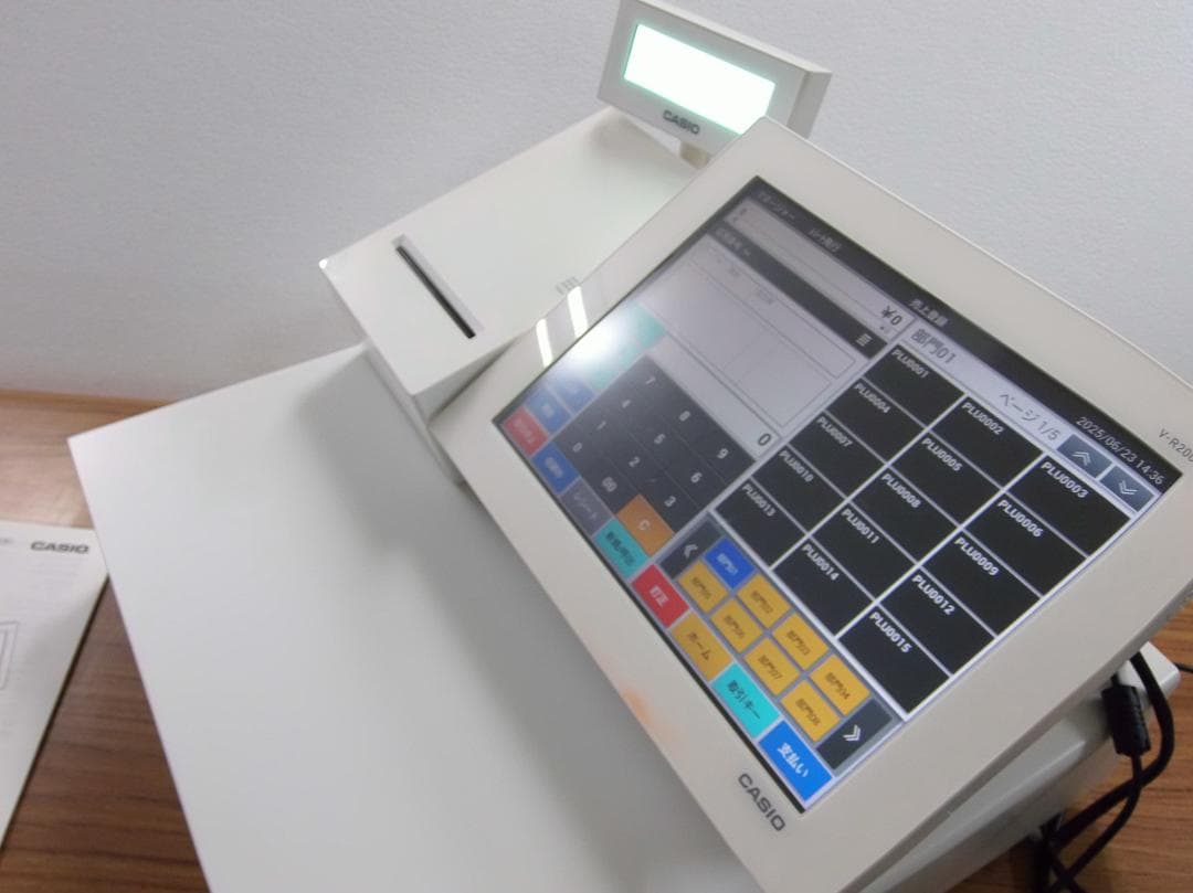 白 設定無料 CASIO V-R200 レジスター 10.4型 250623