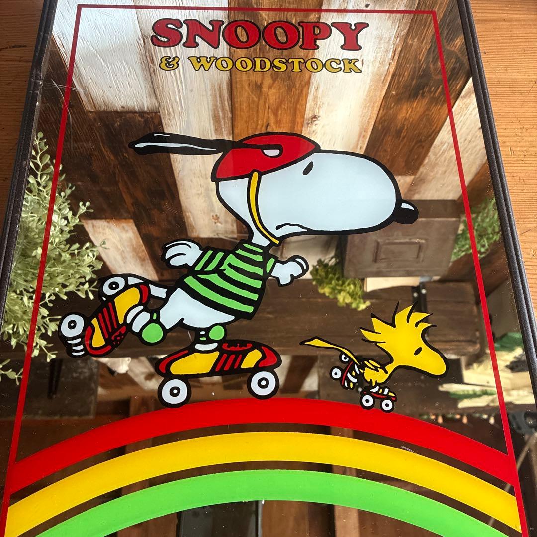 スヌーピー & ウッドストック ミラー　レトロ　ヴィンテージ
