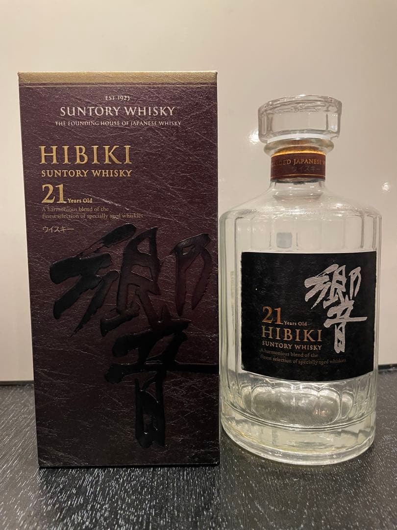 響21年 ウイスキー　空瓶未洗浄箱あり