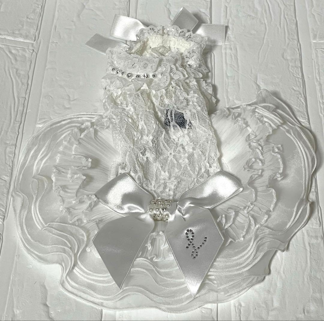 【新品】luxebirdieリュクスバーディSSチュールドレスビジューリボン