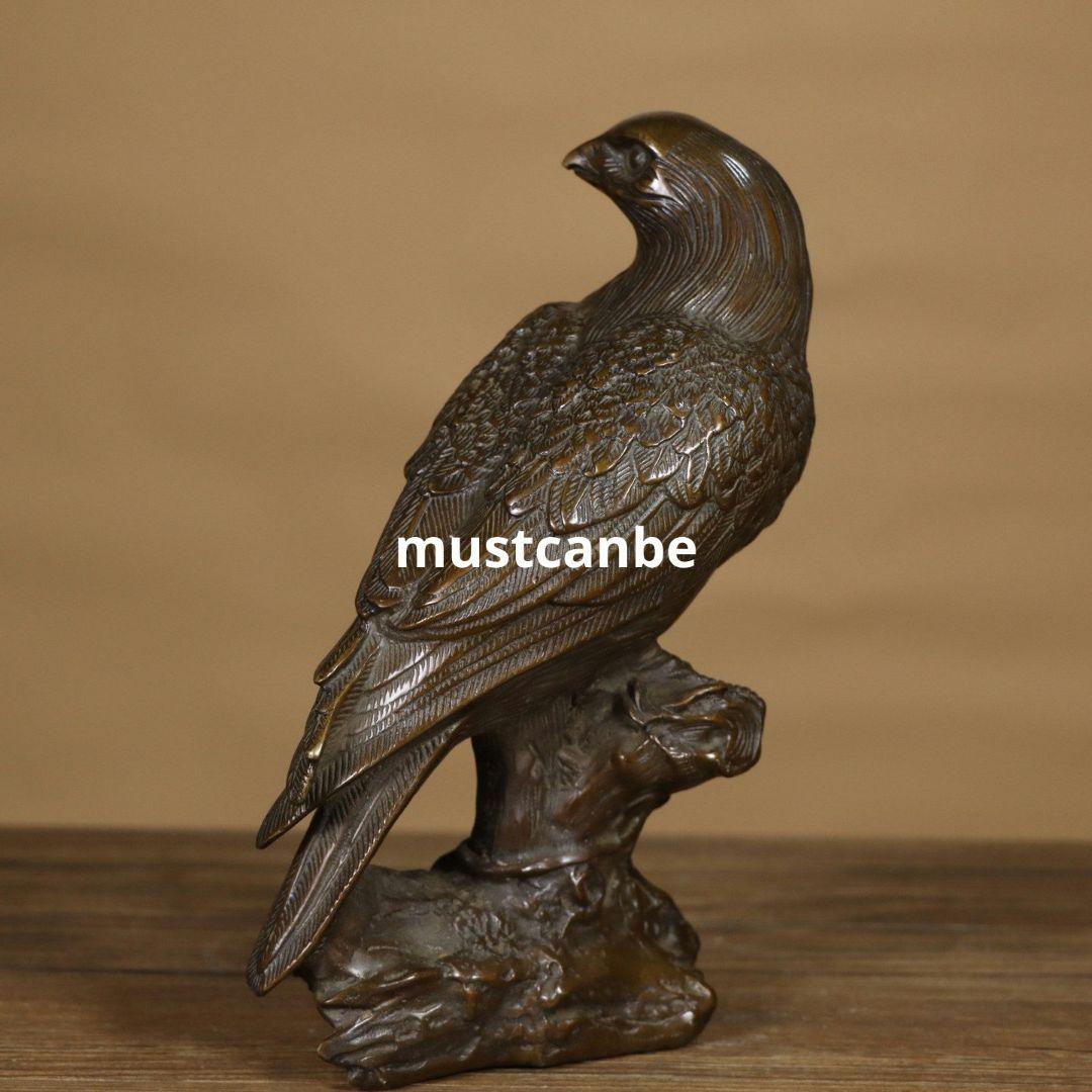 銅器 雄鷹 応接間 玄関 書斎 執務室 茶室 装飾品 工芸品 置物
