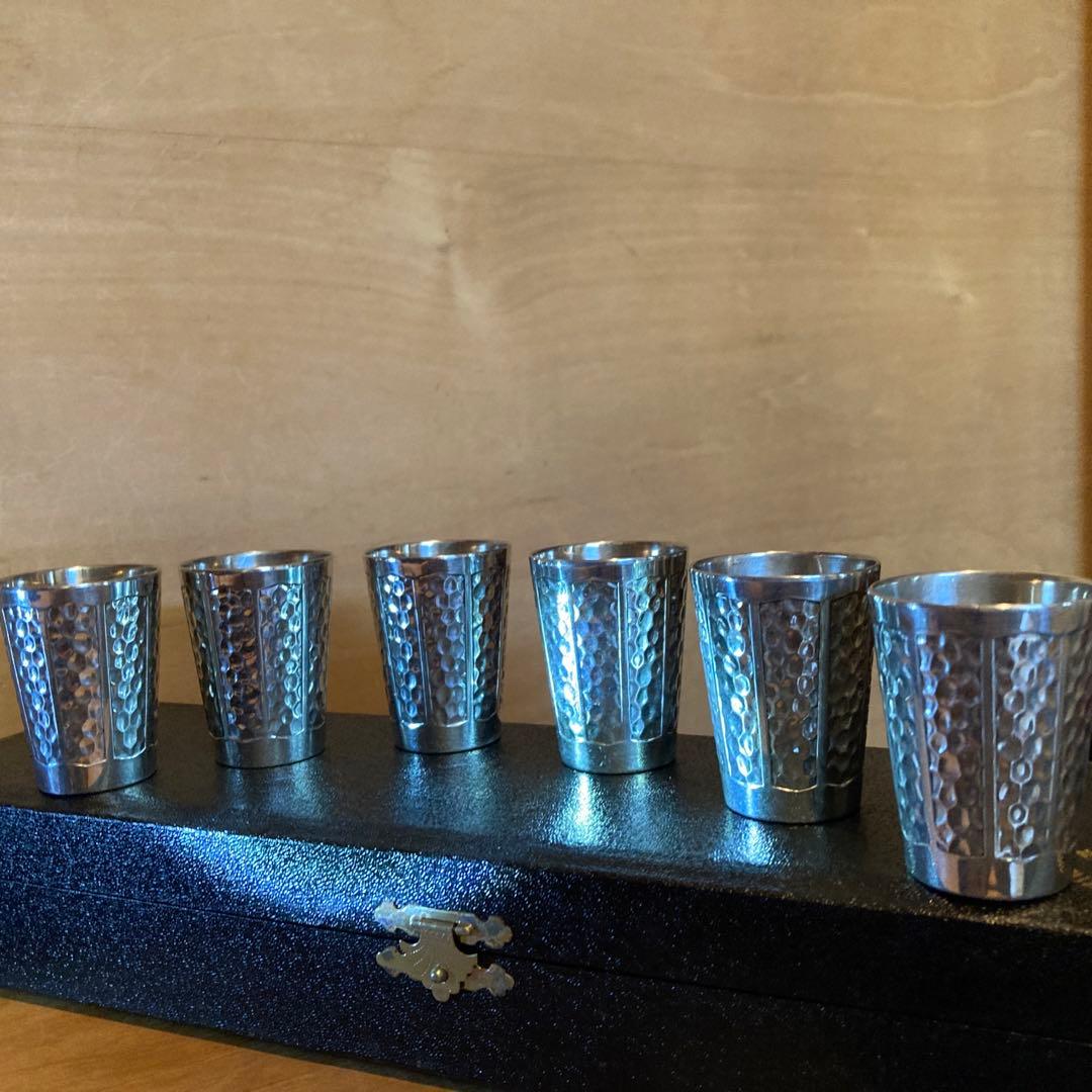 錫半 本錫 鎚起錫器 酒器 お猪口 ショットグラス