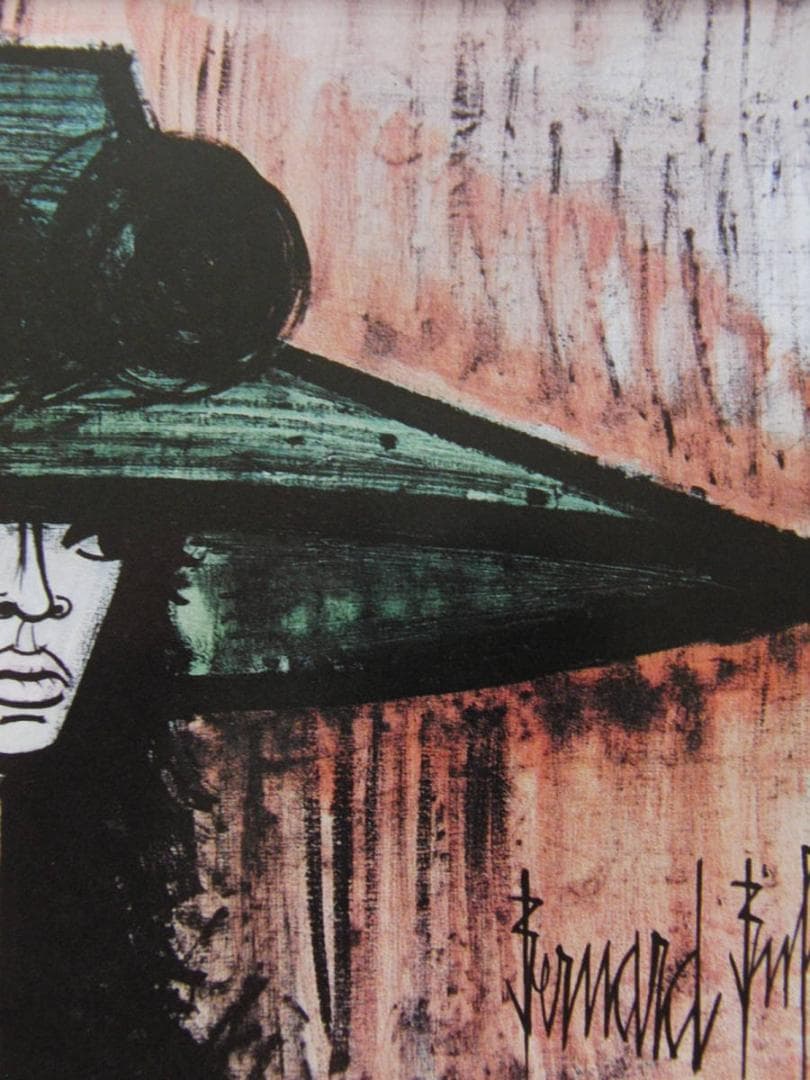 ベルナール・ビュッフェ、「Femme au grand chapeau」