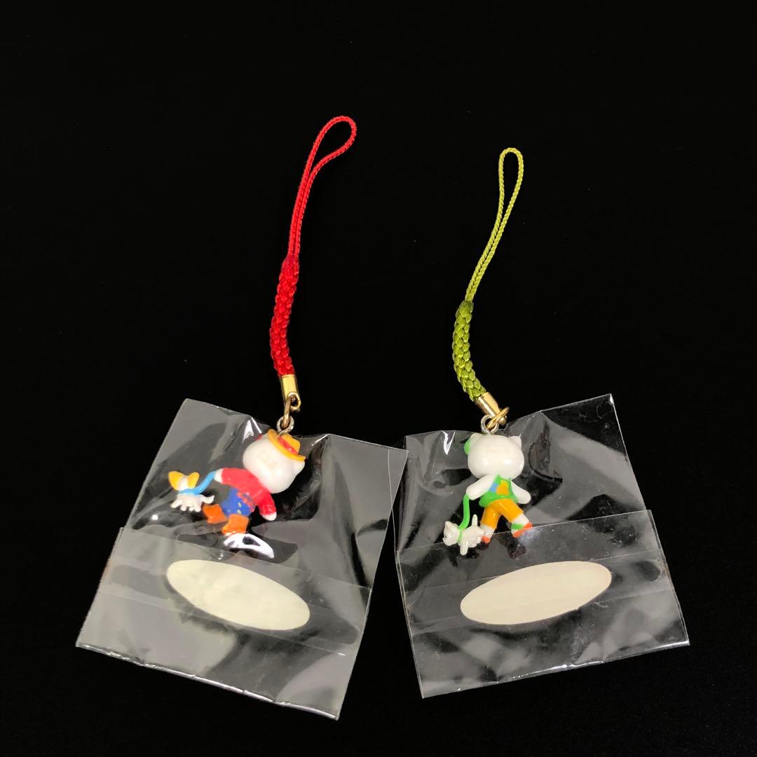 ハローキティ ストラップ 犬とお散歩 ホワイトテリア パピヨン Sanrio