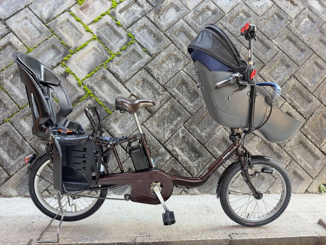 パナソニックミニDX チャイルドシート2台付き電動自転車