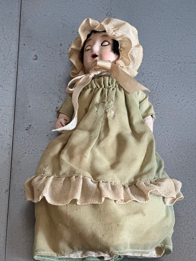 最終お値下げ❣️サクラビスク陶器製人形 フリル付きドレス