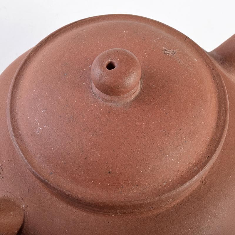 中国　花間伴咏月下侶吟　紫砂　朱泥　急須　茶壷　M　R7654