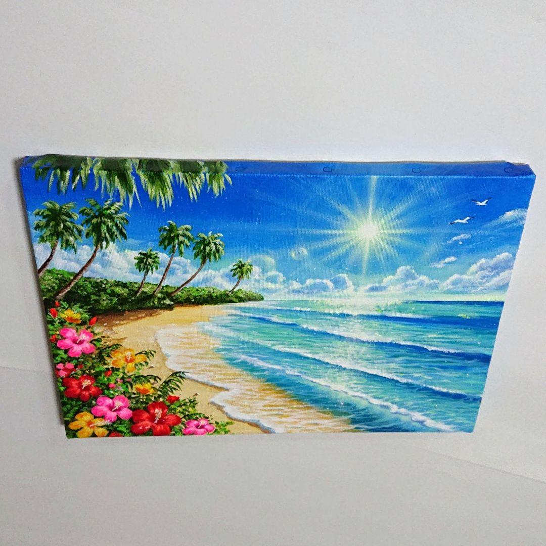 【ハイビスカス】アクリル画 F4 風景画 絵画