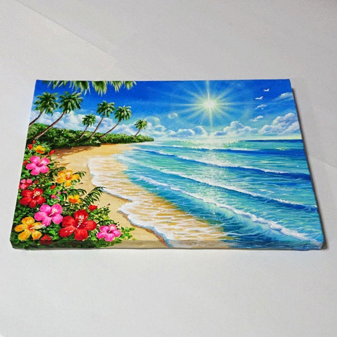 【ハイビスカス】アクリル画 F4 風景画 絵画