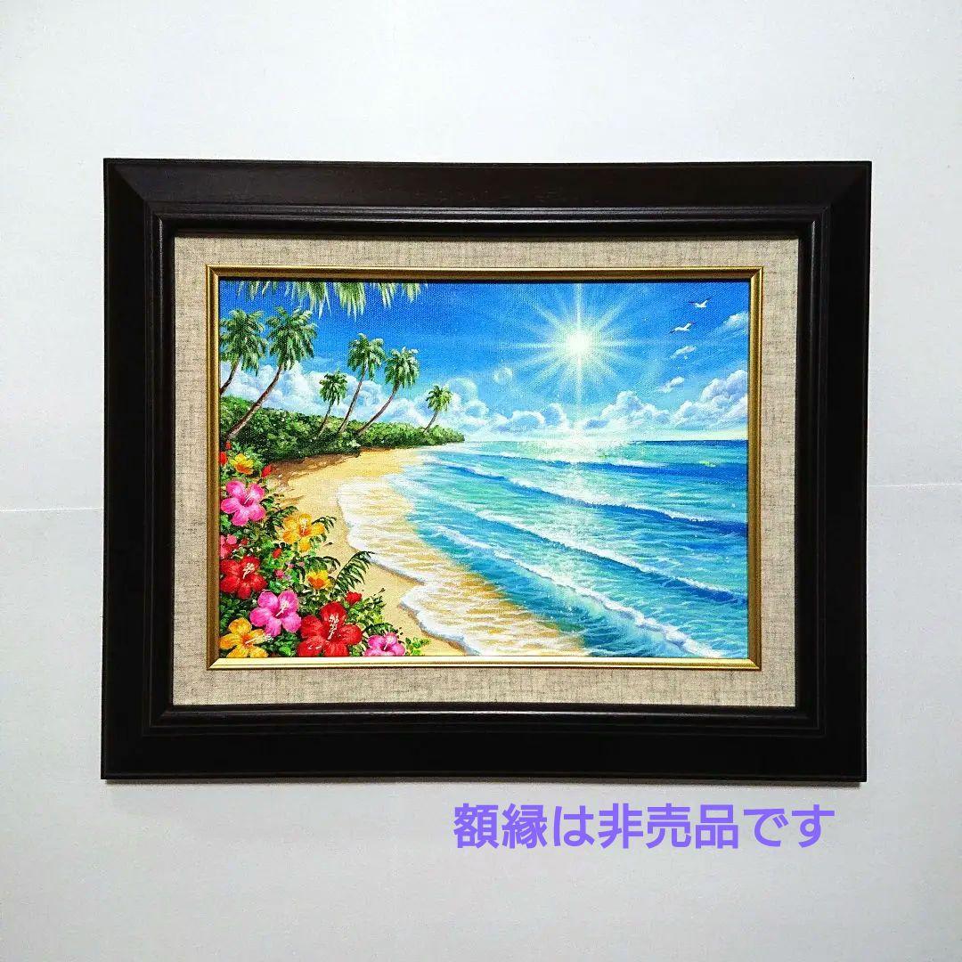 【ハイビスカス】アクリル画 F4 風景画 絵画