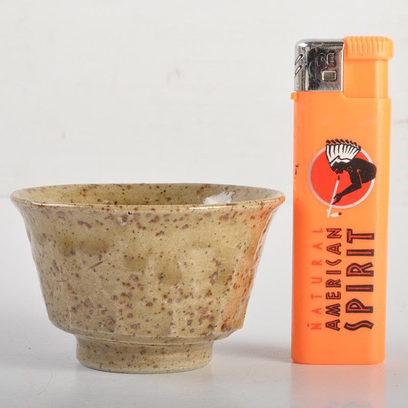 煎茶道具　明石焼　舞子焼　玉露煎茶碗　五客　在銘　時代箱付　V　R6980