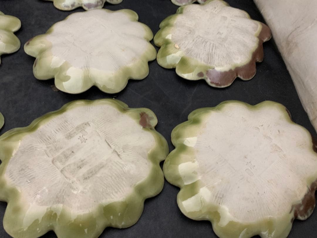 京　寳悦 作　花形皿　小皿　14枚　器　お花