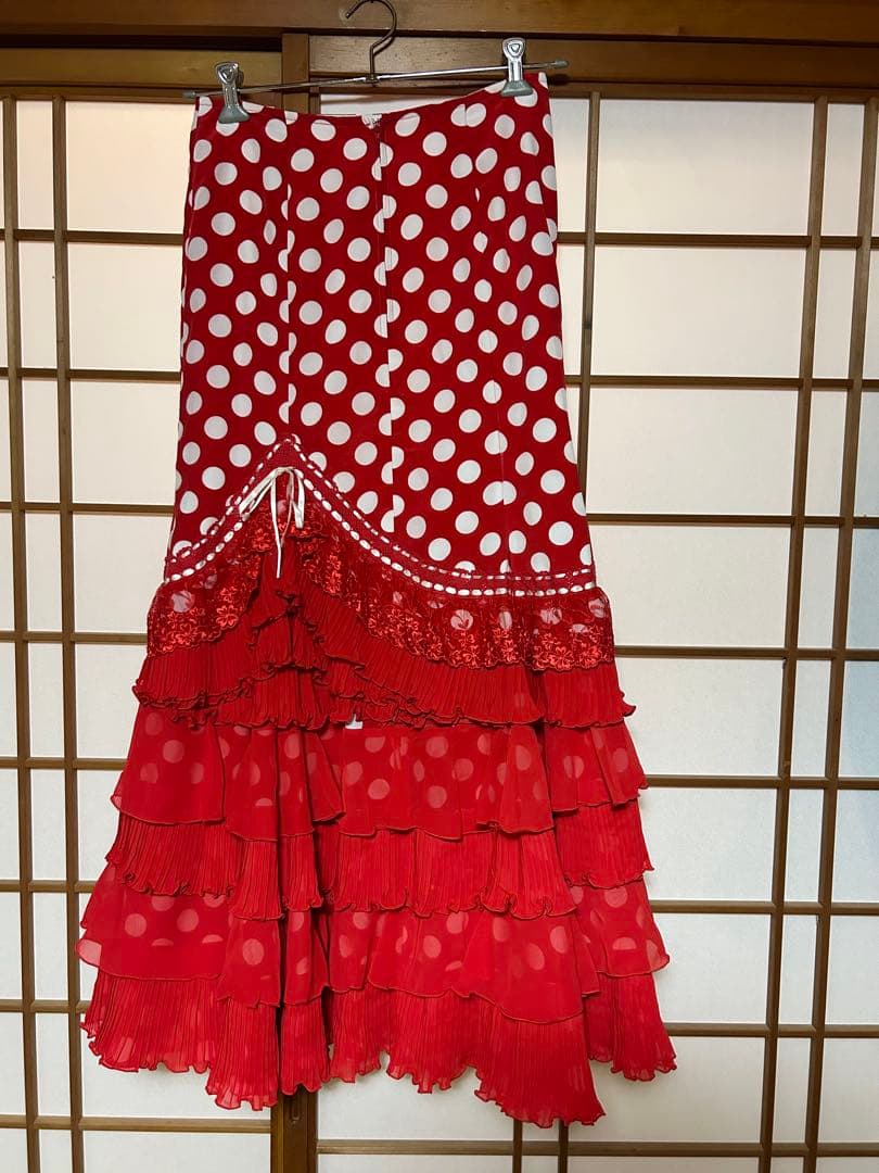 フラメンコ・ソニア ジョーンズ ・赤白水玉ファルダ