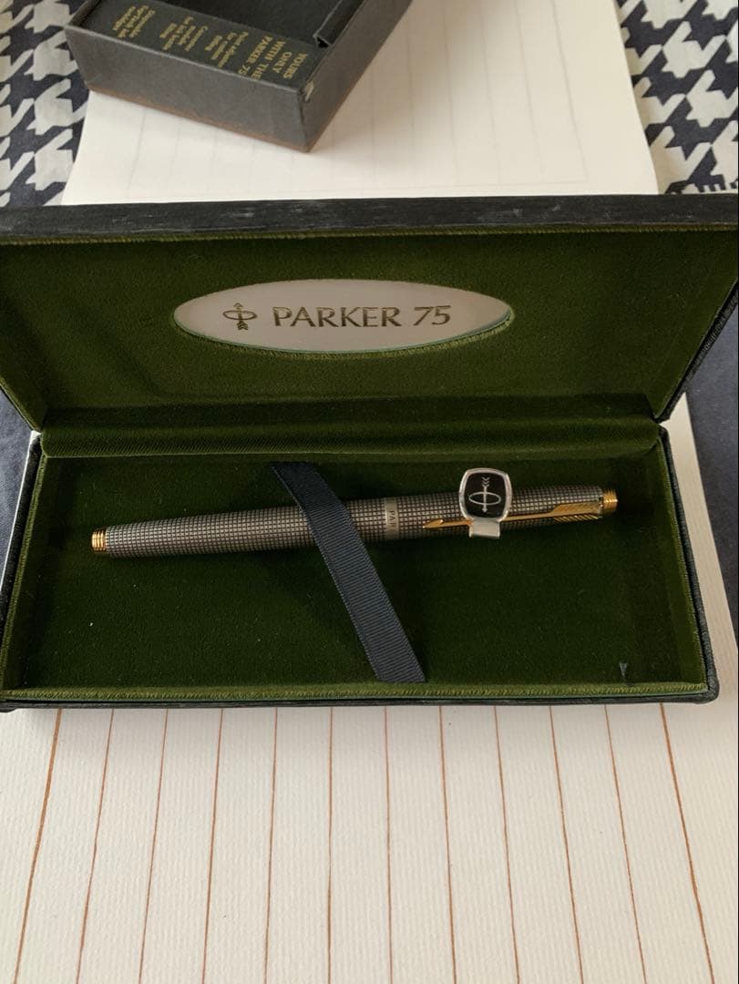 万年筆／パーカー75 スターリングシルバー 14Kペン先コンバーター付き
