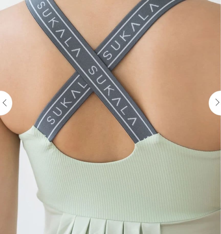 【新品】SUKALA ライトグリーン ベーシックフレアタンクトップ S