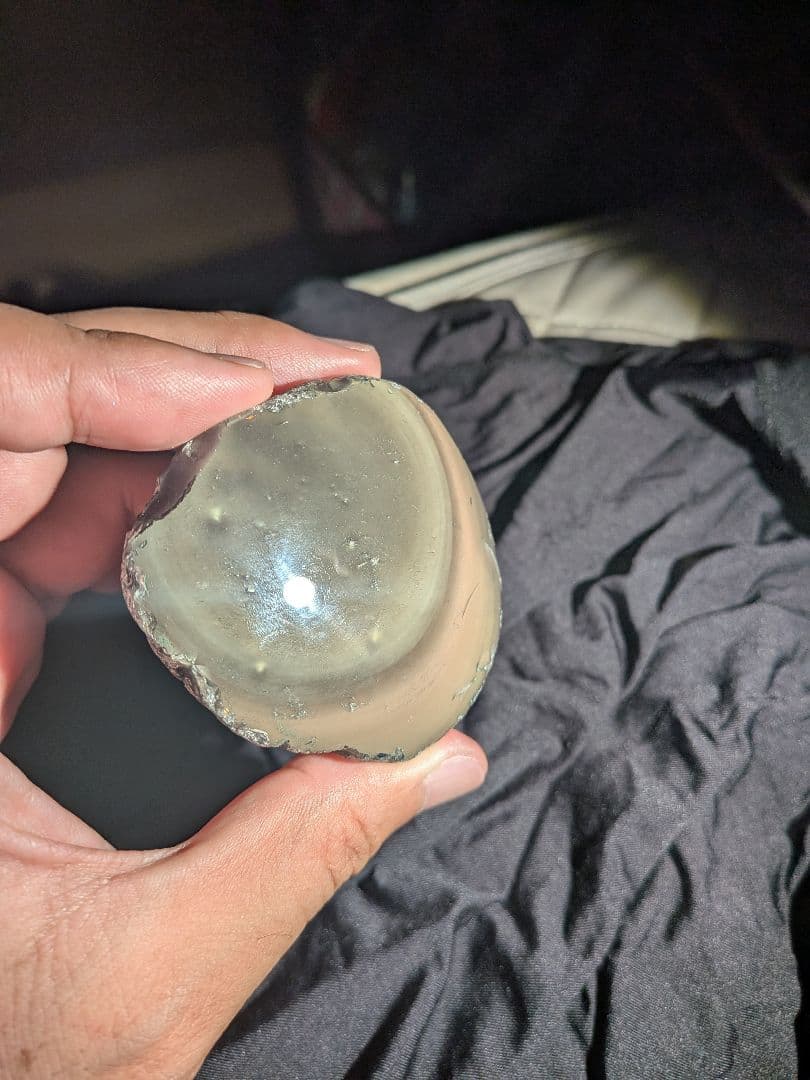 研磨品　十勝石玲瓏　イエロー、グリーン、ピンク複合色両面磨き　超特級玲瓏