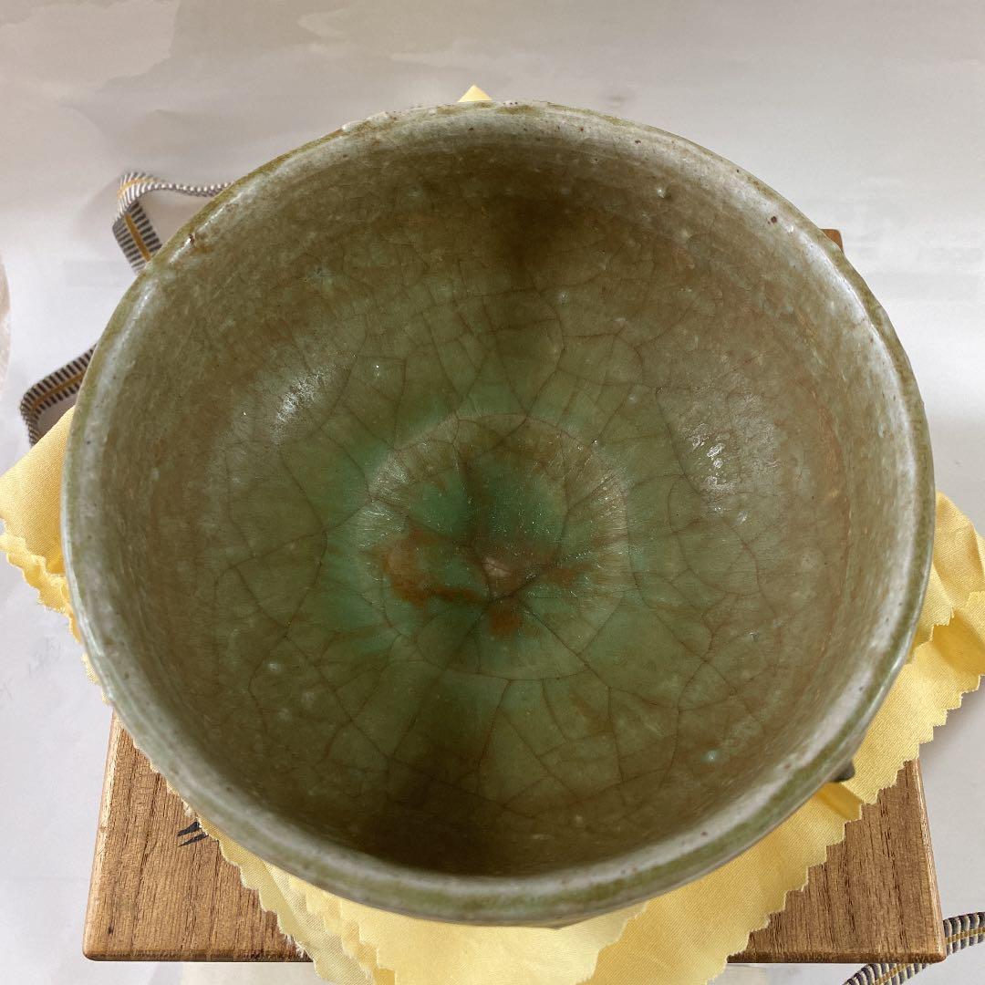 陶瓷器    茶道具   浅見隆三の綠釉茶碗