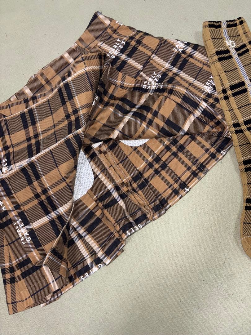 （超美品）パーリーゲイツ、グレンチェック柄シリーズ、2点セット、サイズ0