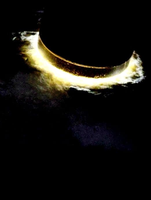 ★翡翠原石★糸魚川硬玉【大所メランジュ黒・底カット・582ｇ】