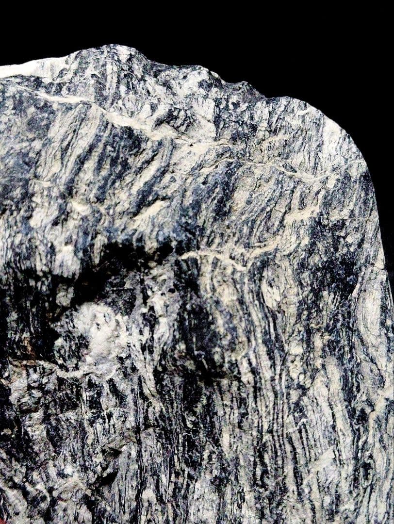 ★翡翠原石★糸魚川硬玉【大所メランジュ黒・底カット・582ｇ】