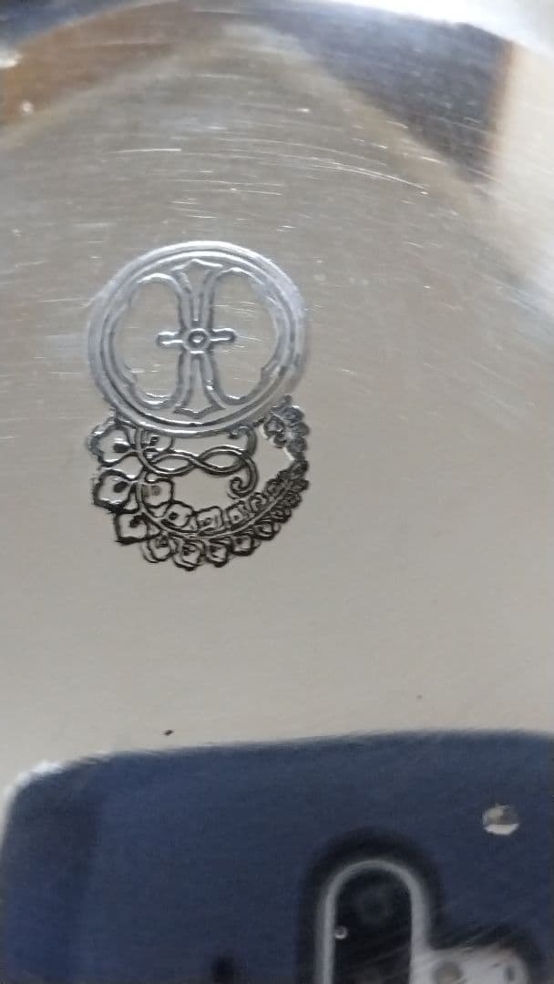 生駒製 純銀 菊紋鉢 約262グラム