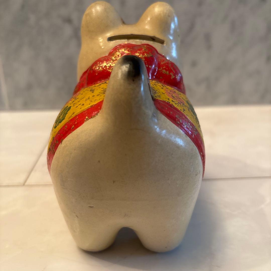 アンティーク　伝統工芸品　お顔が可愛い過ぎる張子の犬の陶器