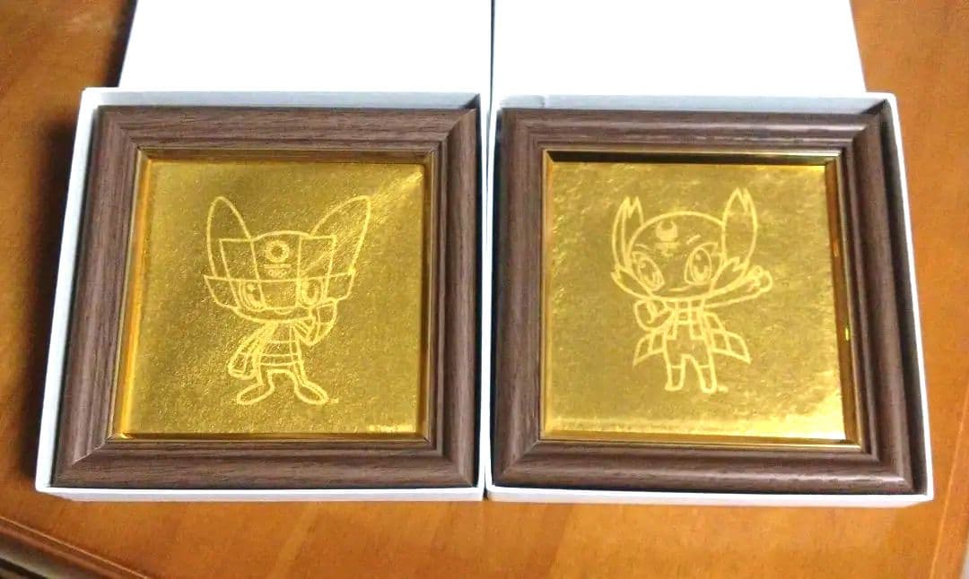 【 東京2020 】金沢箔〈 石川県 〉箔アート額装（小）ミライトワ＆ソメイティ