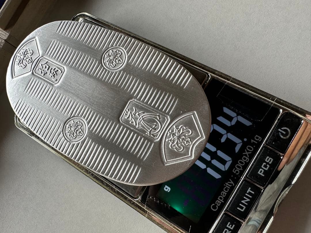 希少　純銀製　大判　小判　造幣局マーク刻印入　2セット　200g以上　天保五両判