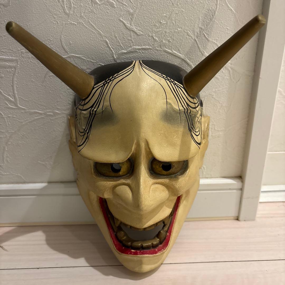 能面 般若 木彫面