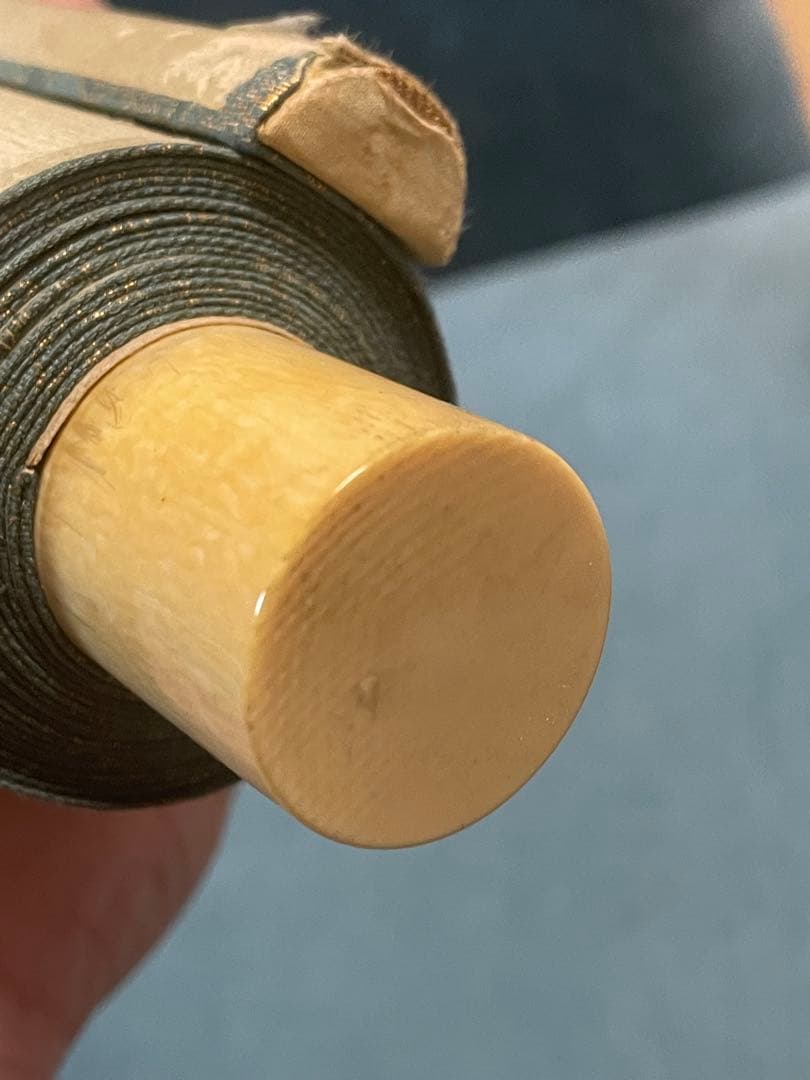 掛軸　松鶴延年図　絹本　手描き　美品　天然軸