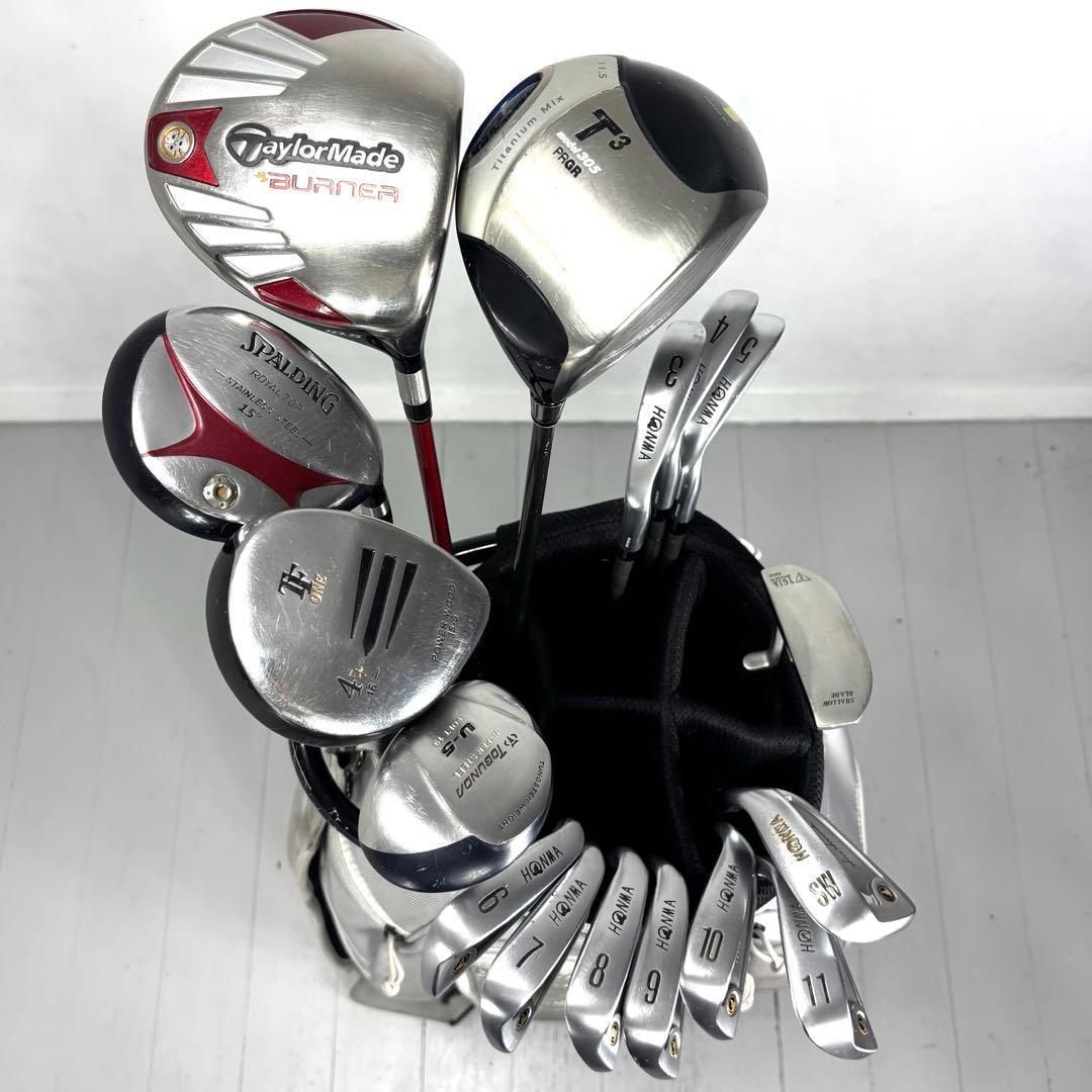 本格派 メンズゴルフクラブ 16本 フルセット HONMA テーラーメイド