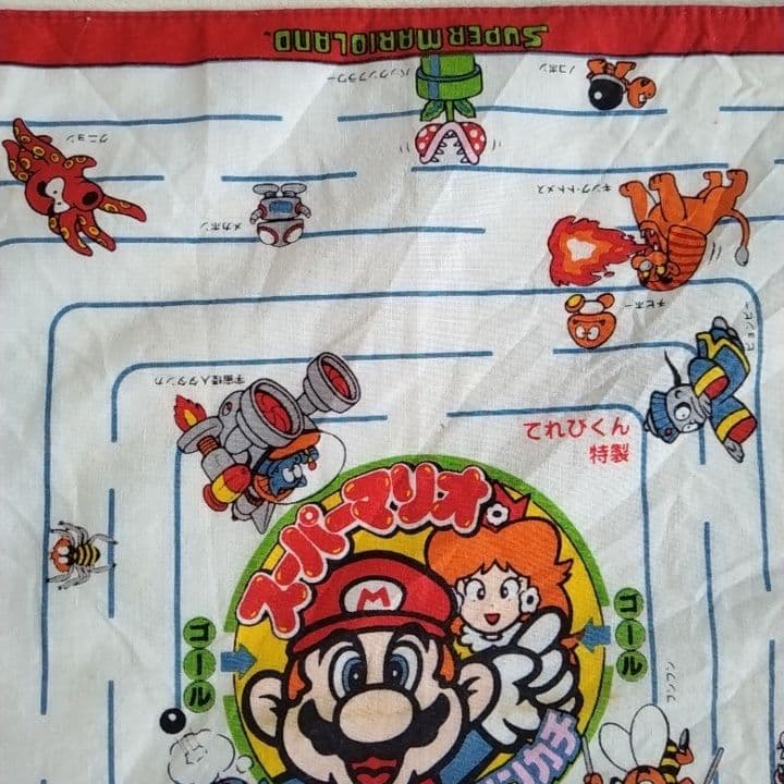スーパーマリオ ハンカチ　マリオ　スーパーマリオブラザーズ