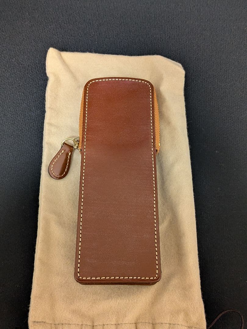 GANZO ガンゾーレザー ブライドルレザーカジュアルペンケース/レザーブラウン