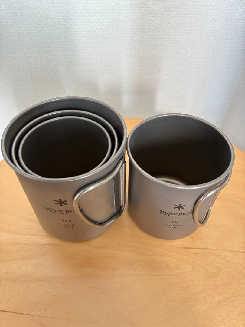  peak チタン マグカップセット 450ml 300ml 220ml