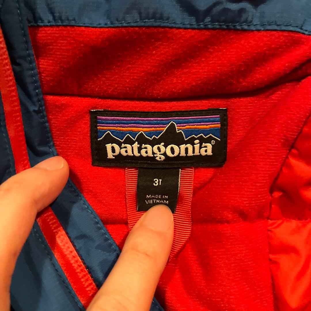 patagonia 子ども用スキーウェア 青　ジャンプスーツ　3T