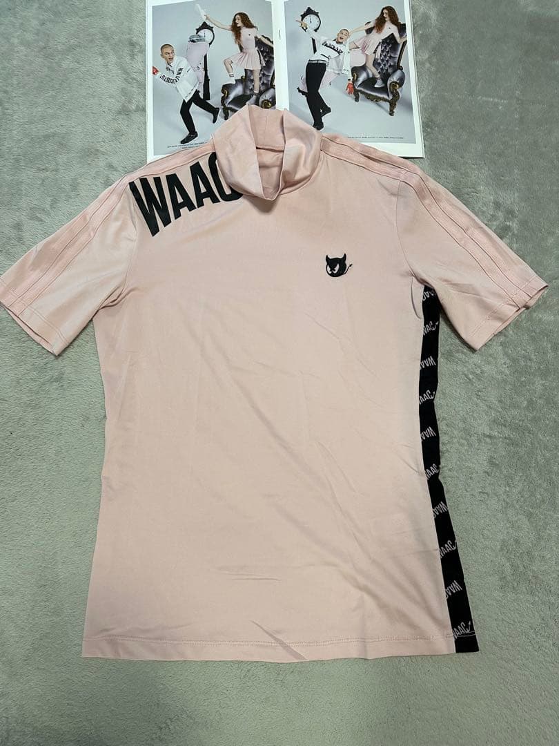 売切りセール！WAAC◇ワック◇サイドロゴラインモックネック