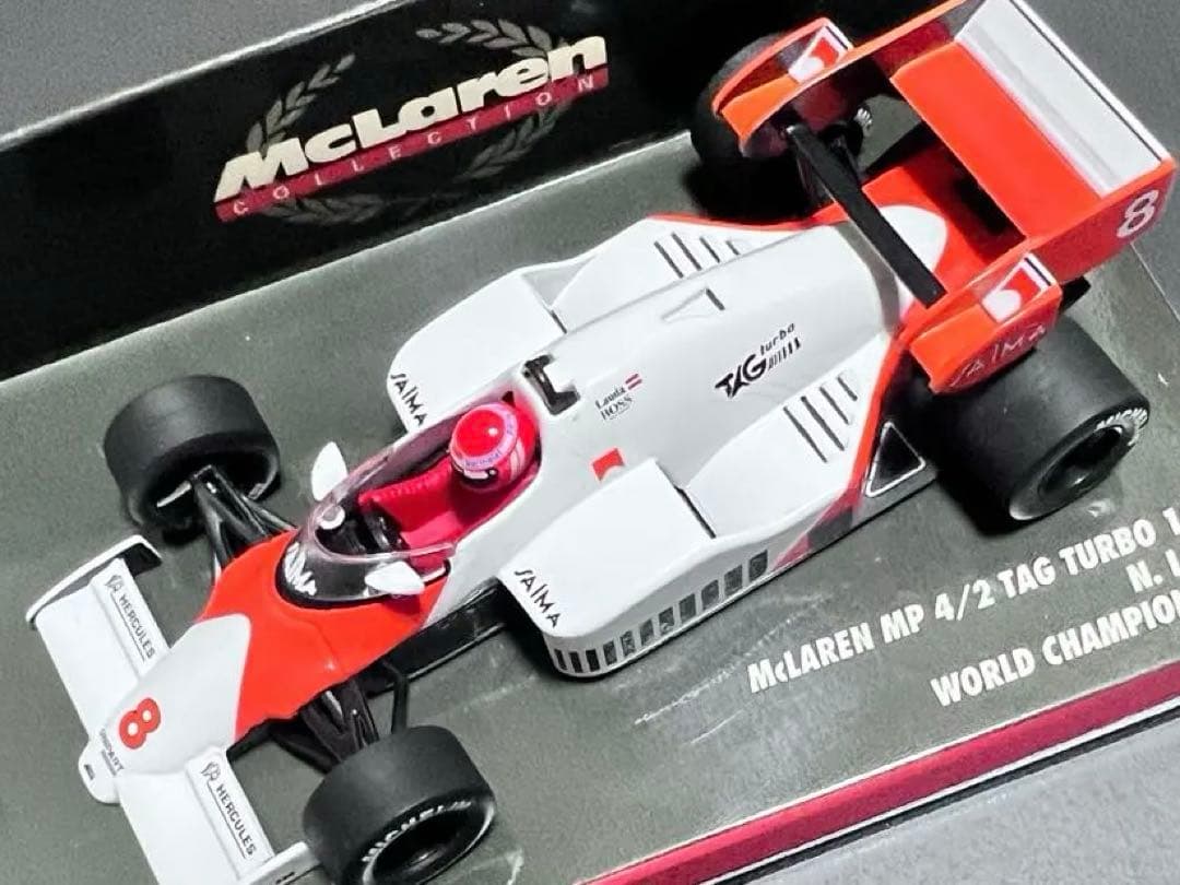 （貴重）F1 McLaren MP4/8 ニキラウダ直筆サイン入1/43