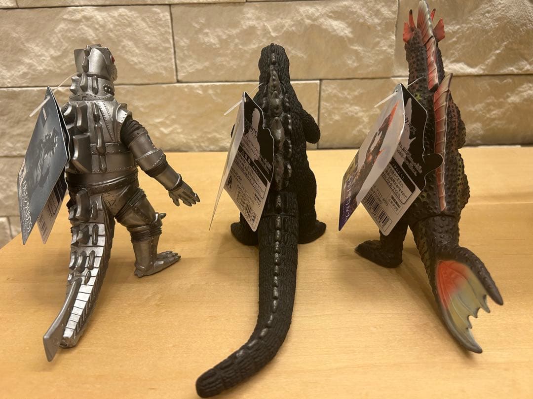 ソフビ　ゴジラ1975 メカゴジラの逆襲　チタノザウルス　３体セット