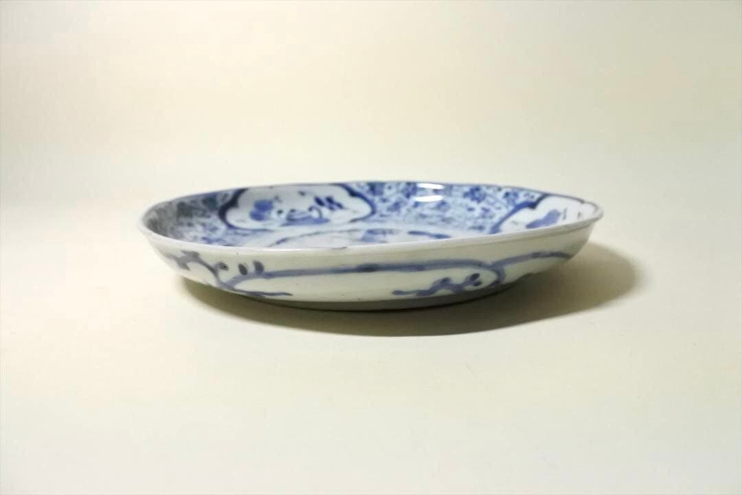 江戸中期～後期　伊万里　染付　皿　骨董品　アンティーク　b　i