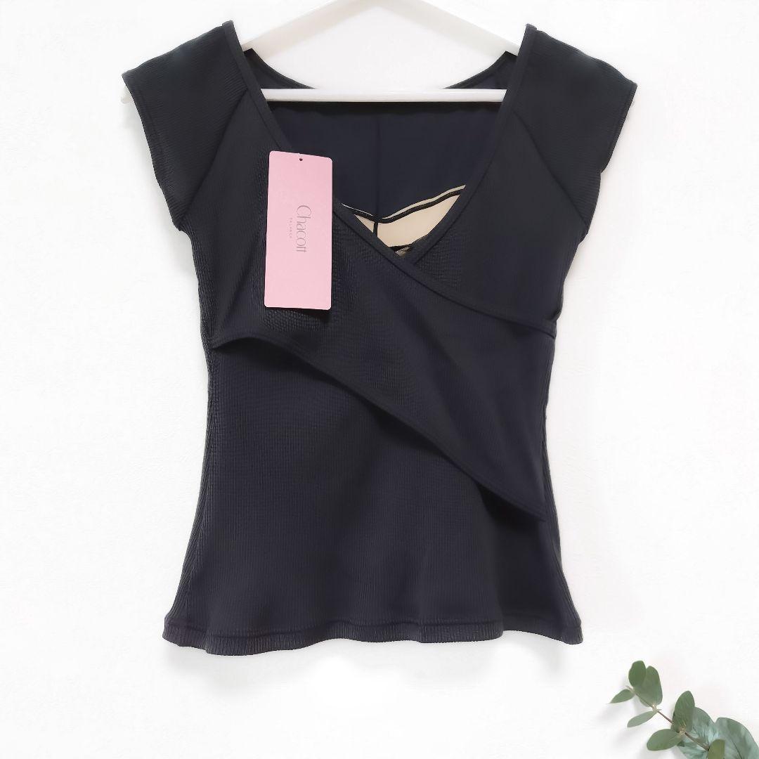 M チャコット 綿混 カップ付きTシャツ ＊ヨガウェア バレエ ダンス トップス