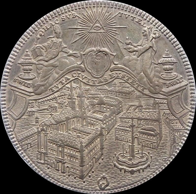 取引歴は6回ほど　神聖ローマ帝国1781年アイヒシュテット　都市景観ターラー銀貨