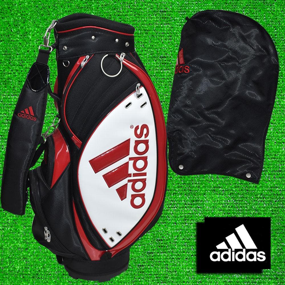 adidas アディダス ゴルフ キャディーバック９.０型【黒/赤】超美品！