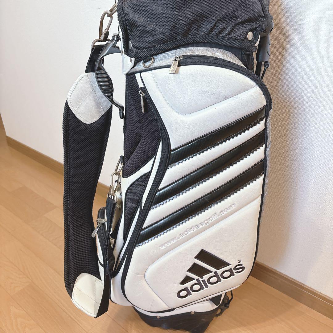 K376 adidas スタンドキャディバック 白黒