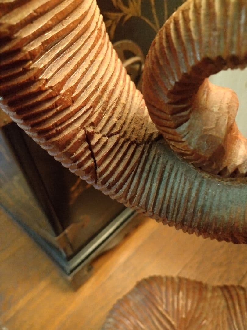 木彫り　巨大　ゾウさん レア