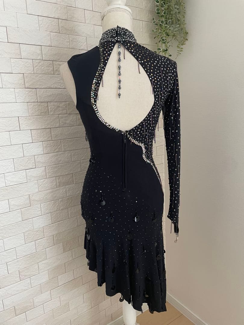 社交ダンス ⭐️ラテンドレス 黒