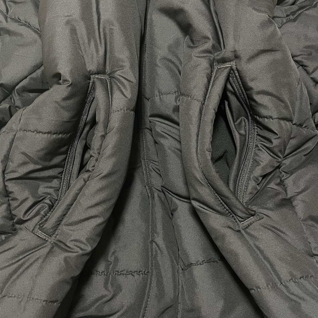 UNDER ARMOUR 刺繍ロゴ　ベンチコート　ロングダウン　黒　XL